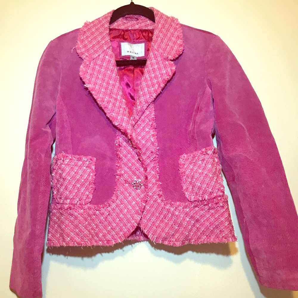 Suede and tweed Jacket